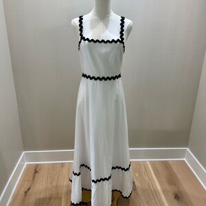Love By Design White Maxi Dress with Black Accents